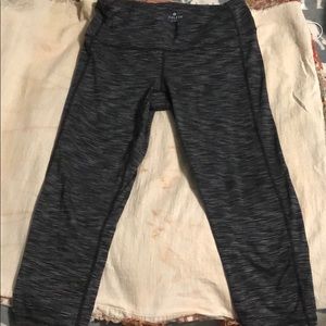 Athleta small stripped workout leggings new
